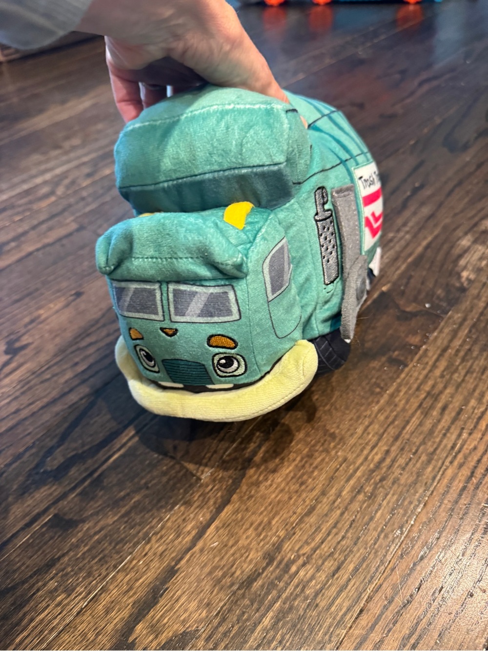 Plush Green Trash Truck Soft Toy - Picture 5 of 5